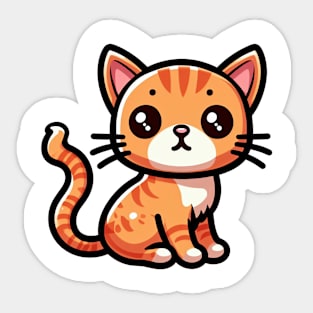 Cute Tabby Cat Sticker